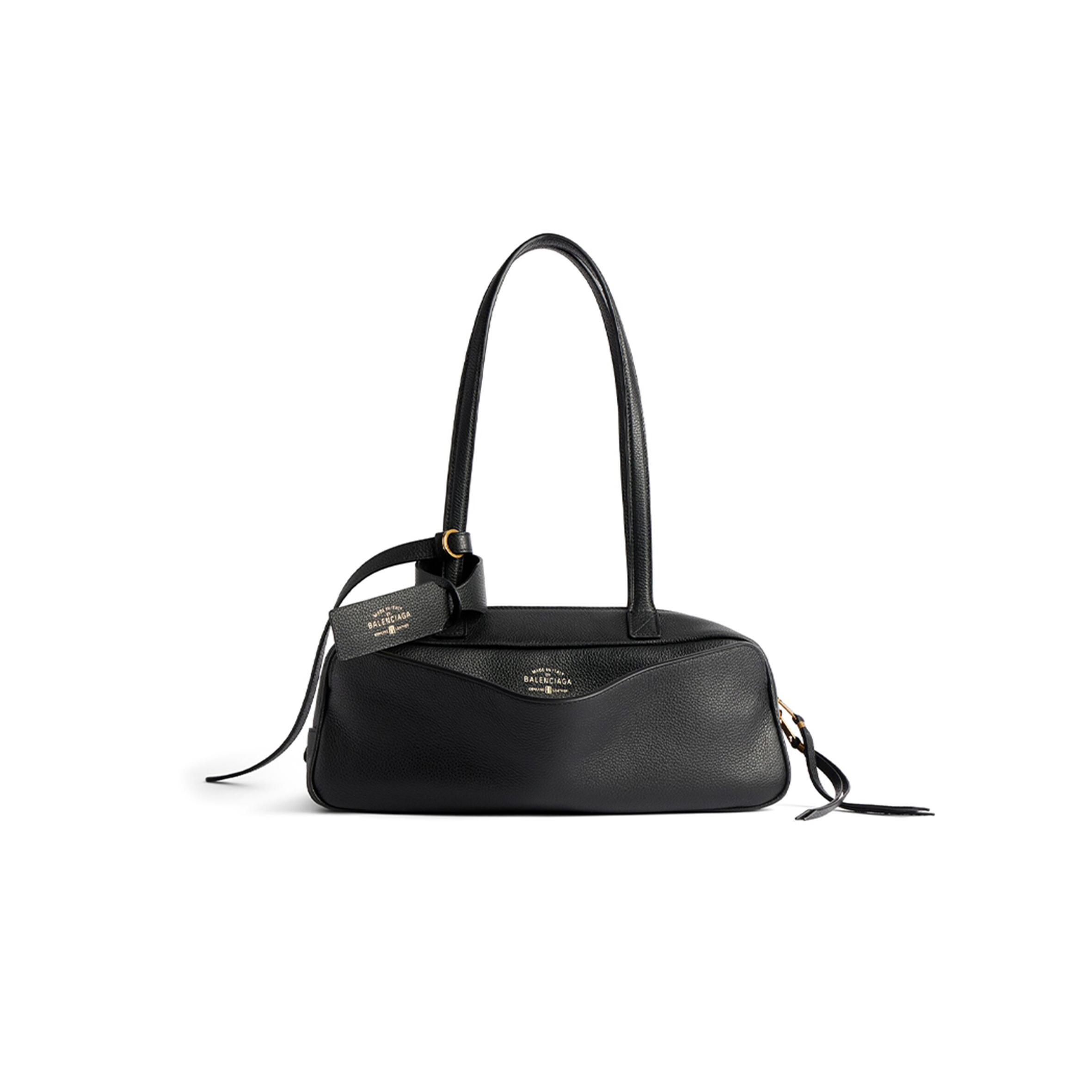 BALENCIAGA WOMEN'S CARRIE BOWLING BAG SMALL IN BLACK 8329202ABNQ1000  (31*12*12cm)